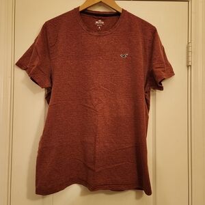 Hollister Men's Maroon Short Sleeve Tee